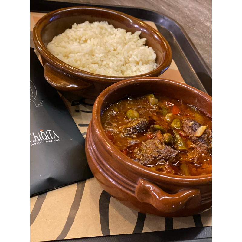 Okra with meat Tajine